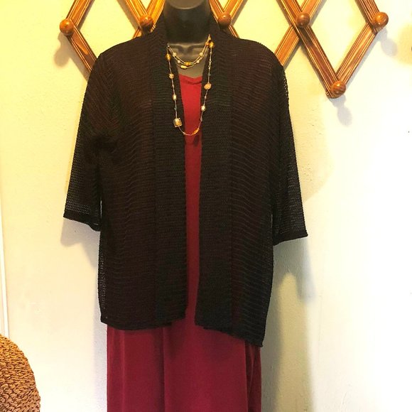 MODLAND PARIS BLACK EVENING CARDIGAN - Picture 3 of 9